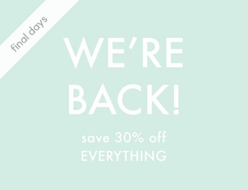 30% off EVERYTHING ends this Sunday!